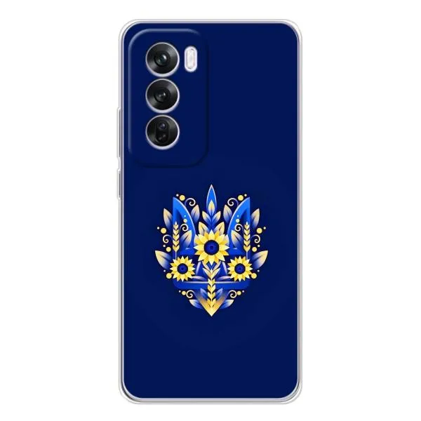 Чехол с принтом «Цветочный Герб» для OPPO Reno 12 Pro
