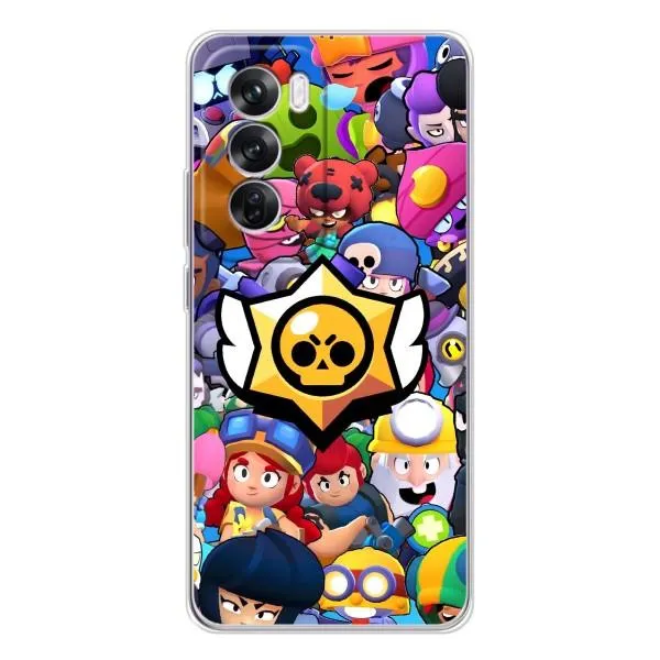 Чехол с принтом «Лого Brawl Stars» для OPPO Reno 12 Pro