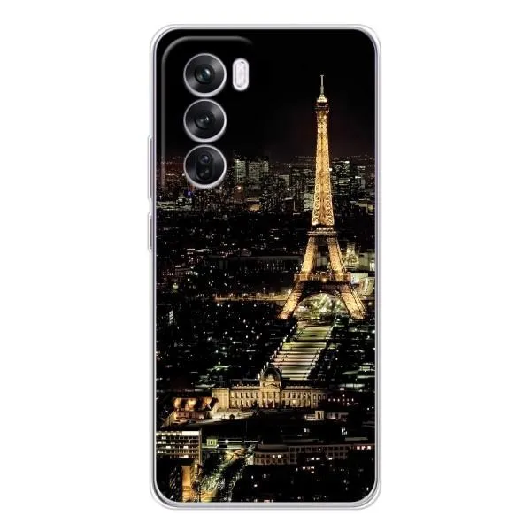 Чохол з принтом «Нічний Париж» для OPPO Reno 12 Pro
