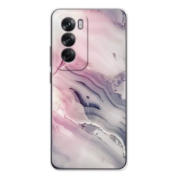 Чехол с принтом «Пурпурный Мрамор» для OPPO Reno 12