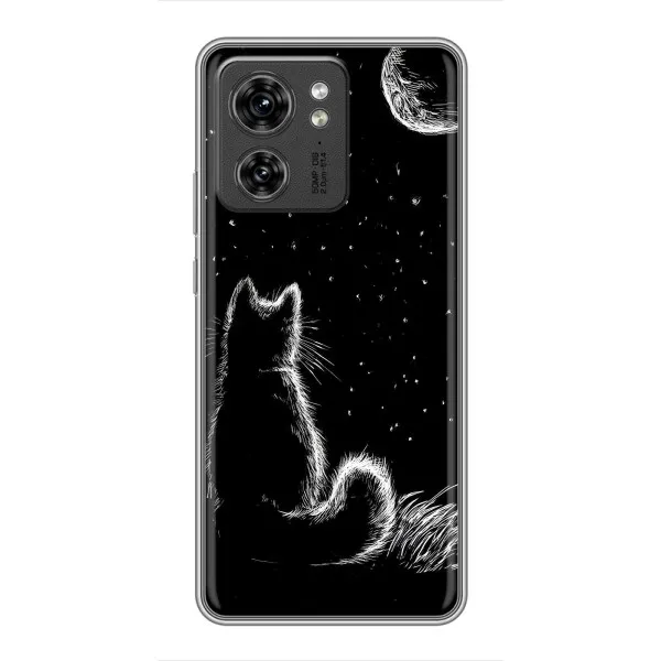 Чехол с принтом «Котик и луна» для OPPO Reno 13 5G
