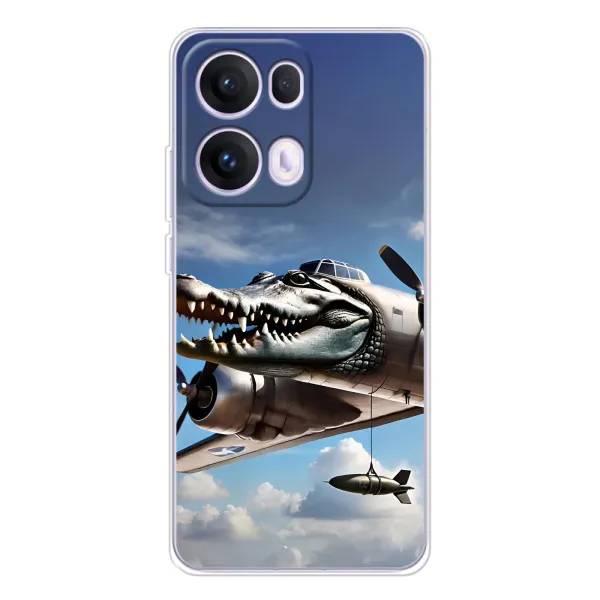 Чехол с принтом «Бомбардиро крокодило» для OPPO Reno 13 Pro 5G