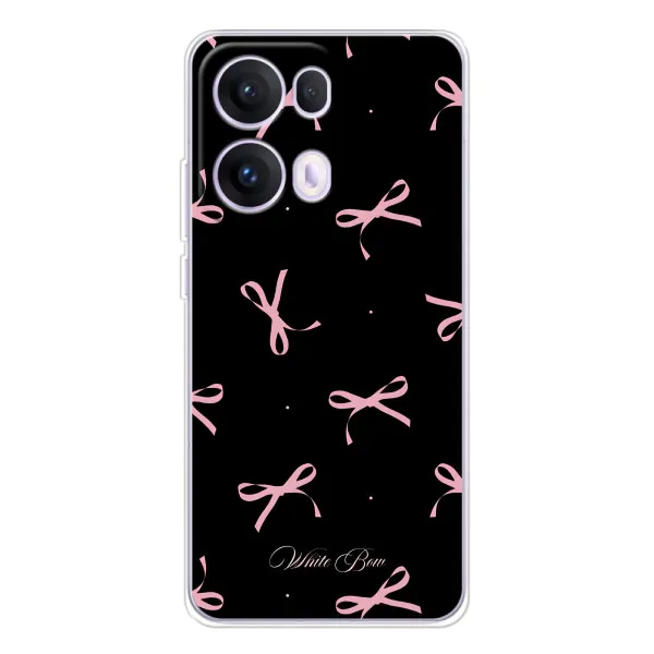 Чехол с принтом «Банты на черном» для OPPO Reno 13 Pro 5G