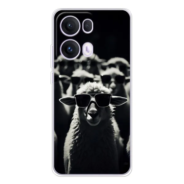 Чехол с принтом «Овечка в очках» для OPPO Reno 13 Pro 5G