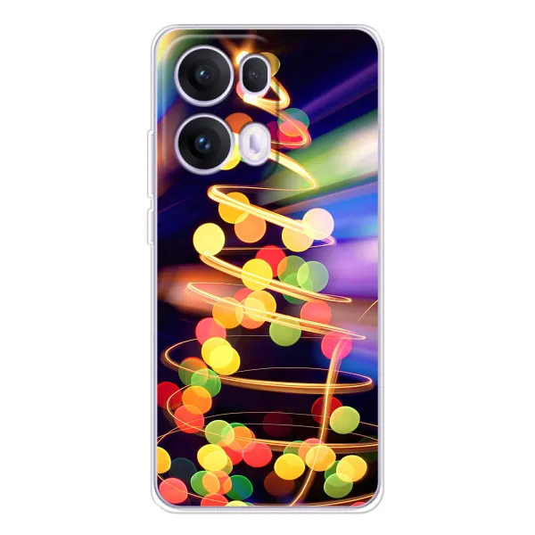 Чохол з принтом «Ялинка в огоньках» для OPPO Reno 13 Pro 5G