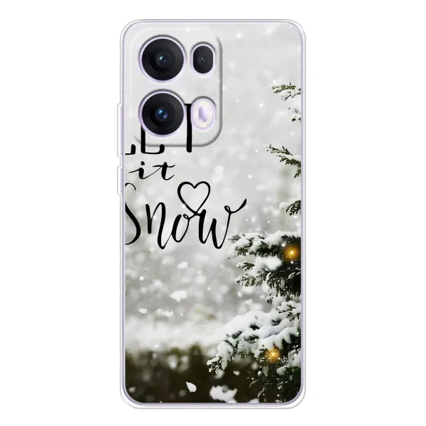 Чехол с принтом «Let it snow» для OPPO Reno 13 Pro 5G