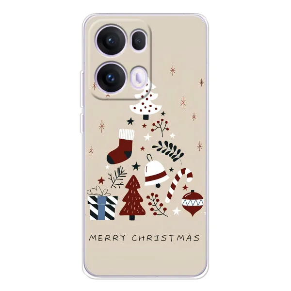 Чохол з принтом «Merry Christmas» для OPPO Reno 13 Pro 5G