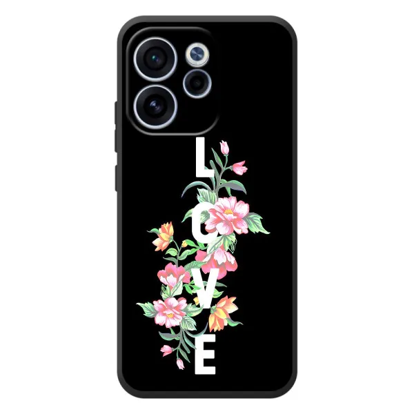 Чехол с принтом «Цветы LOVE» для OPPO Reno 15 F