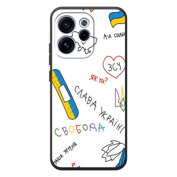 Чехол с принтом «Стикер» для OPPO Reno 15 F