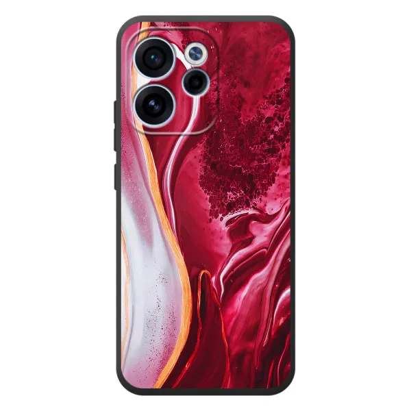 Чехол с принтом «Мрамор красный» для OPPO Reno 15 F