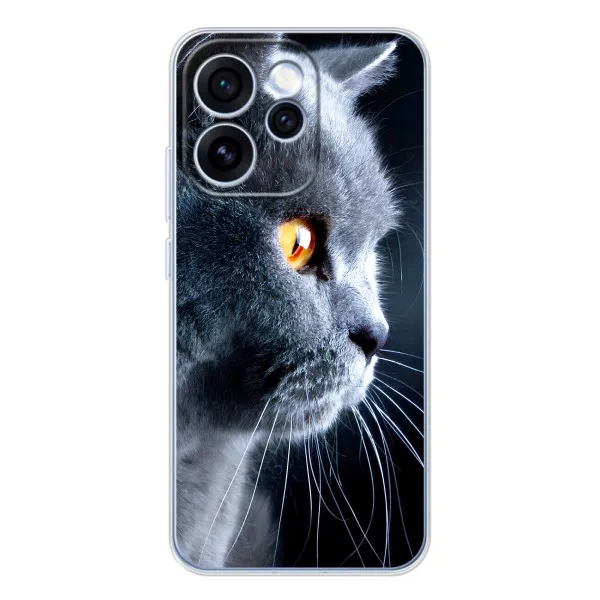 Чехол с принтом «Серый Кот» для OPPO Reno 15 Pro