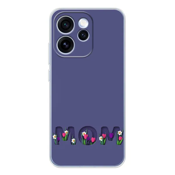 Чехол с принтом «Мама в цветах» для OPPO Reno 15 Pro