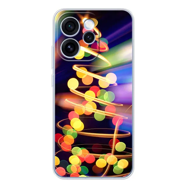 Чехол с принтом «Елка с гирлянд» для OPPO Reno 15 Pro