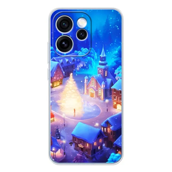 Чехол с принтом «Рождественский город» для OPPO Reno 15 Pro