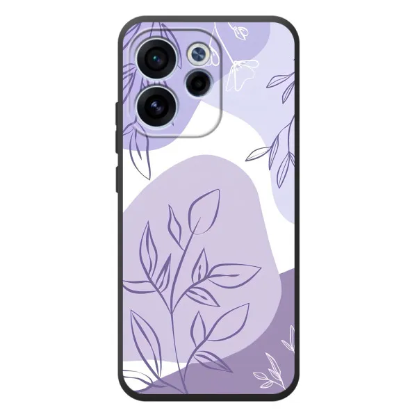 Чехол с принтом «Фиолетовые листья абстракция» для OPPO Reno 15F