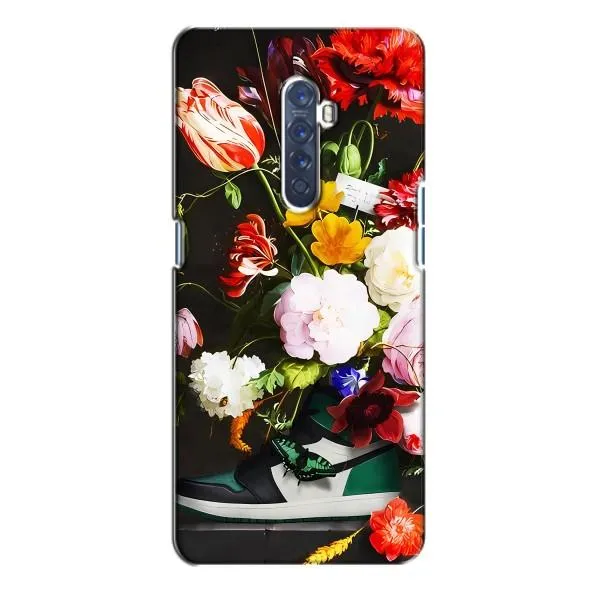 Чехол с принтом «Nike цветы» для OPPO Reno 2
