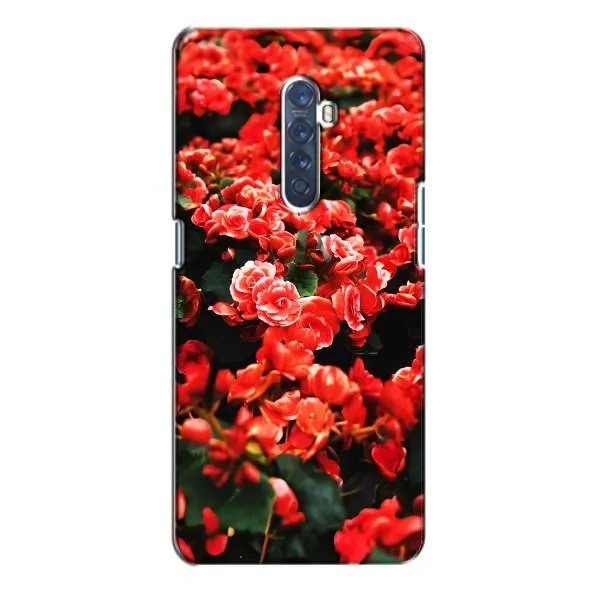 Чехол с принтом «Цветы красные» для OPPO Reno 2