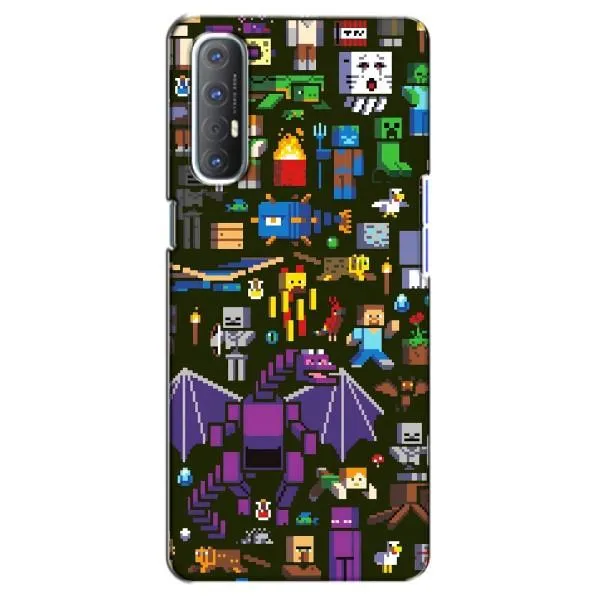Чехол с принтом «Коллаж Майнкрафт» для OPPO Reno 3 Pro Чехол с принтом «Коллаж Майнкрафт» для OPPO Reno 3 Pro