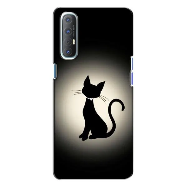 Чехол с принтом «Силуэт котика» для OPPO Reno 3 Чехол с принтом «Силуэт котика» для OPPO Reno 3