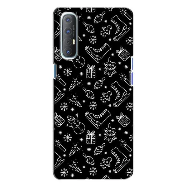 Чехол с принтом «Новогодний фон» для OPPO Reno 3