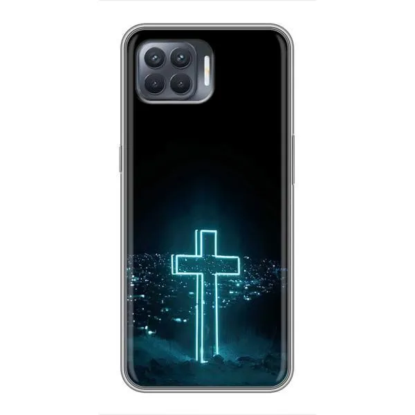 Чехол с принтом «Крест и город» для OPPO Reno 4 Lite