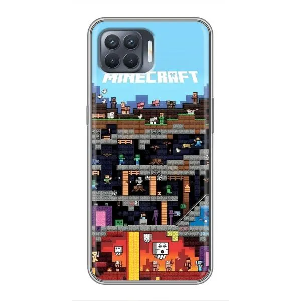 Чехол с принтом «фон Minecraft» для OPPO Reno 4 Lite