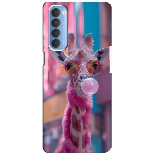 Чехол с принтом «Стильный жирав» для OPPO Reno 4 Pro