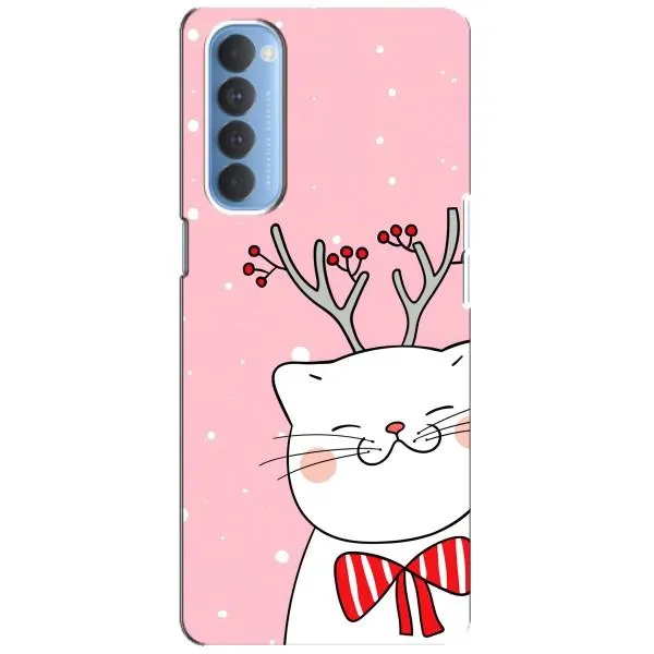 Чехол с принтом «Зимний кот» для OPPO Reno 4 Pro