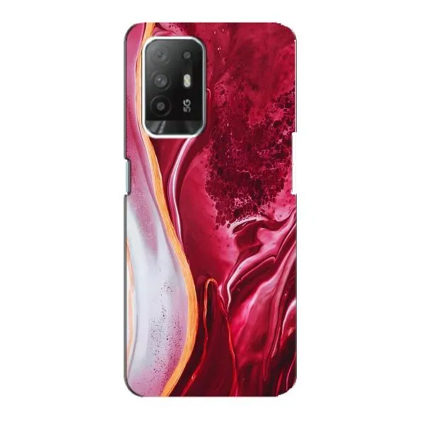 Чехол с принтом «Мрамор красный» для OPPO Reno 5z Чехол с принтом «Мрамор красный» для OPPO Reno 5z