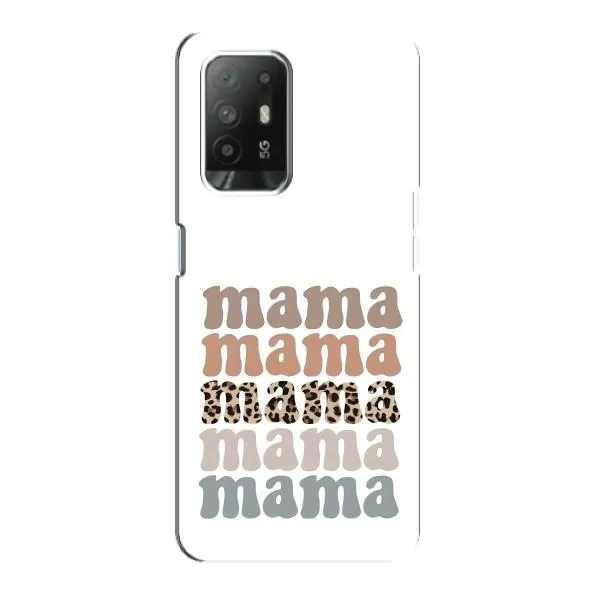 Чехол с принтом «Текстовый коллаж мама» для OPPO Reno 5z