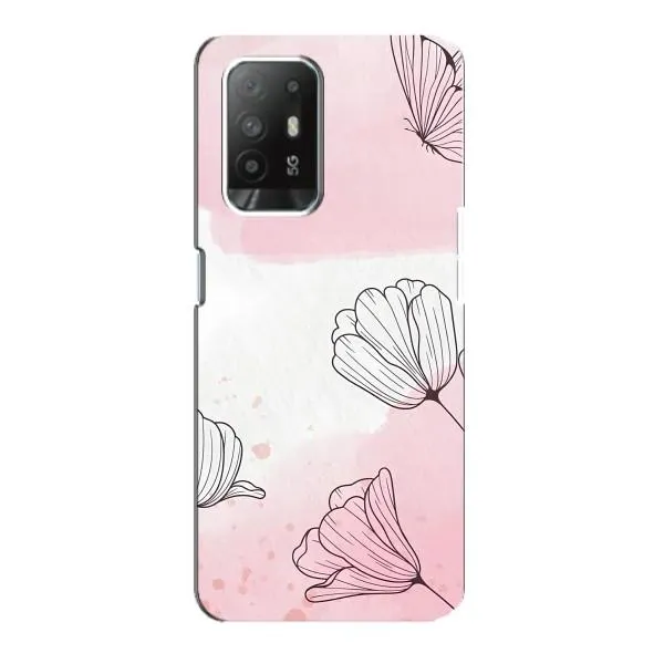 Чехол с принтом «Розовые цветы» для OPPO Reno 5z Чехол с принтом «Розовые цветы» для OPPO Reno 5z