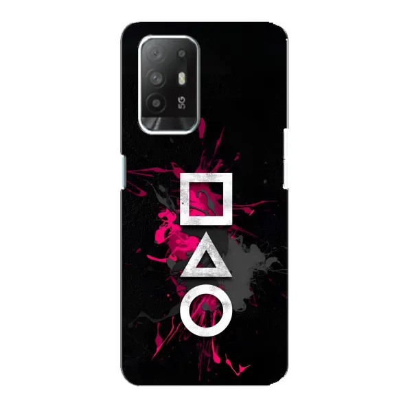 Чехол с принтом «Символы Игра кальмара» для OPPO Reno 5z