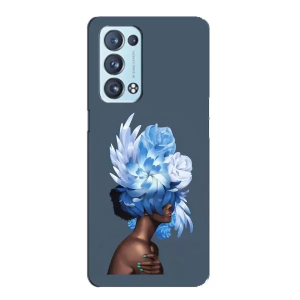 Чехол с принтом «Цветы на голове» для OPPO Reno6 Pro Plus 5G