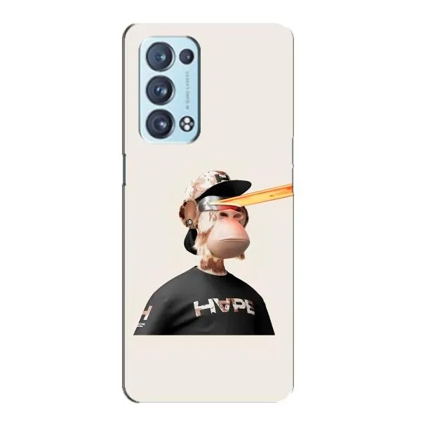 Чехол с принтом «обезьяна NFT в очках» для OPPO Reno6 Pro Plus 5G Чехол с принтом «обезьяна NFT в очках» для OPPO Reno6 Pro Plus 5G