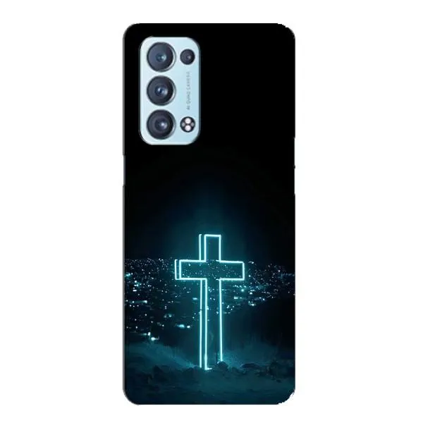 Чехол с принтом «Крест и город» для OPPO Reno6 Pro Plus 5G