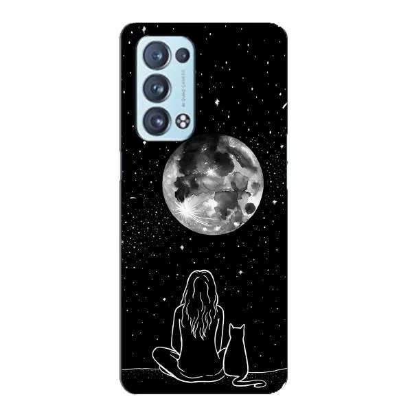Чехол с принтом «Девушка с котом» для OPPO Reno6 Pro Plus 5G Чехол с принтом «Девушка с котом» для OPPO Reno6 Pro Plus 5G