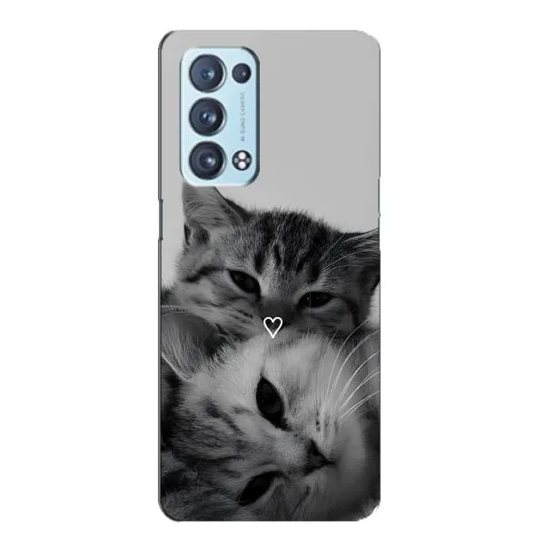 Чехол с принтом «Пара котов» для OPPO Reno6 Pro Plus 5G Чехол с принтом «Пара котов» для OPPO Reno6 Pro Plus 5G