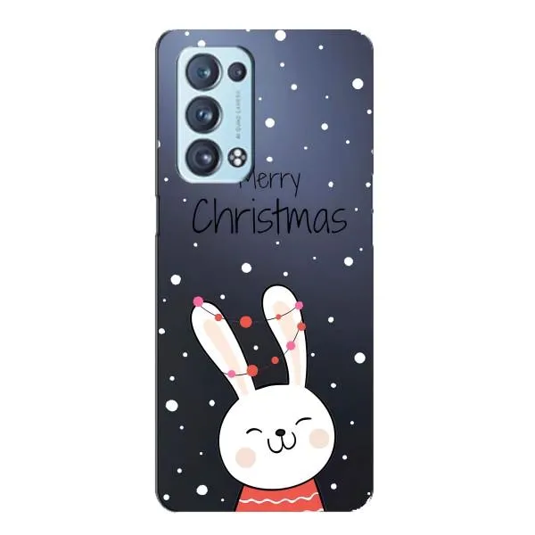 Чехол с принтом «Рождественский заяц» для OPPO Reno6 Pro Plus 5G
