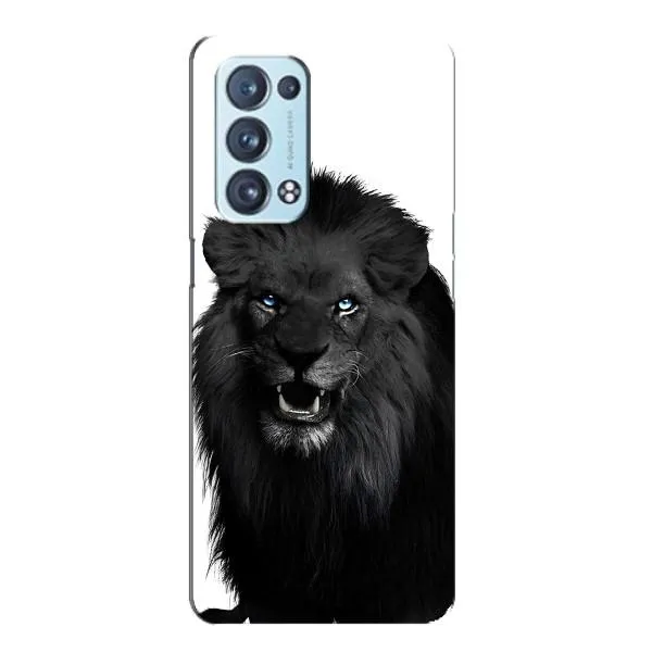Чехол с принтом «Черный ЛЕВ» для OPPO Reno6 Pro 5G