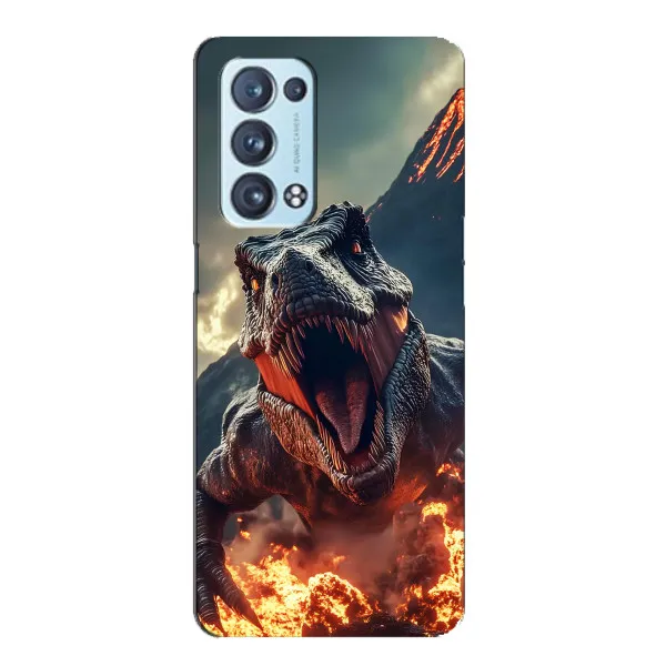 Чехол с принтом «Огненный динозавр» для OPPO Reno6 Pro 5G Чехол с принтом «Огненный динозавр» для OPPO Reno6 Pro 5G