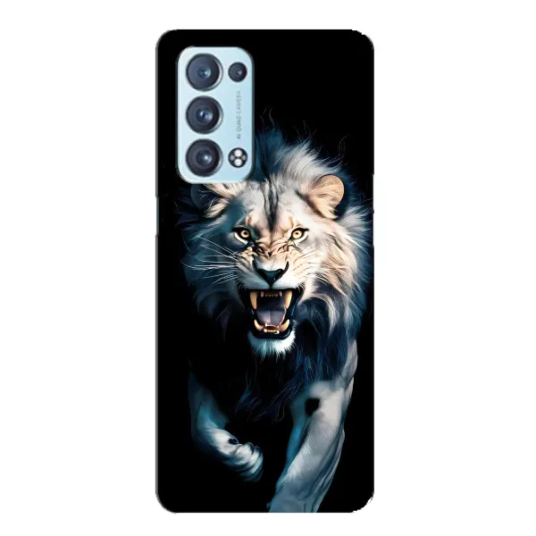 Чехол с принтом «Лев в темноте» для OPPO Reno6 Pro 5G Чехол с принтом «Лев в темноте» для OPPO Reno6 Pro 5G