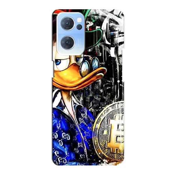 Чехол с принтом «Биткойн Скрудж» для OPPO Reno7 5G