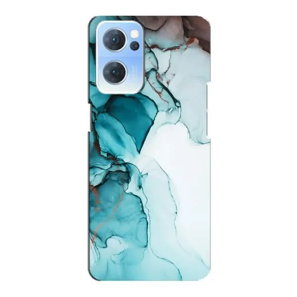 Чехол с принтом «Бирюзовый мрамор» для OPPO Reno7 5G Чехол с принтом «Бирюзовый мрамор» для OPPO Reno7 5G