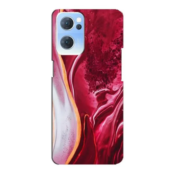 Чехол с принтом «Мрамор красный» для OPPO Reno7 5G Чехол с принтом «Мрамор красный» для OPPO Reno7 5G