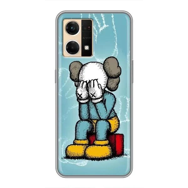 Чохол з принтом «Плач Bearbrick» для OPPO Reno7 Pro 5G