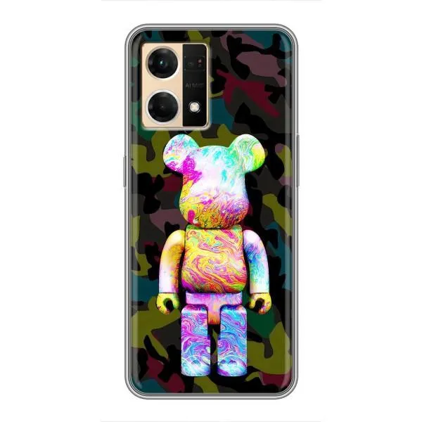 Чохол з принтом «Яскравий Bearbrick» для OPPO Reno7 Pro 5G