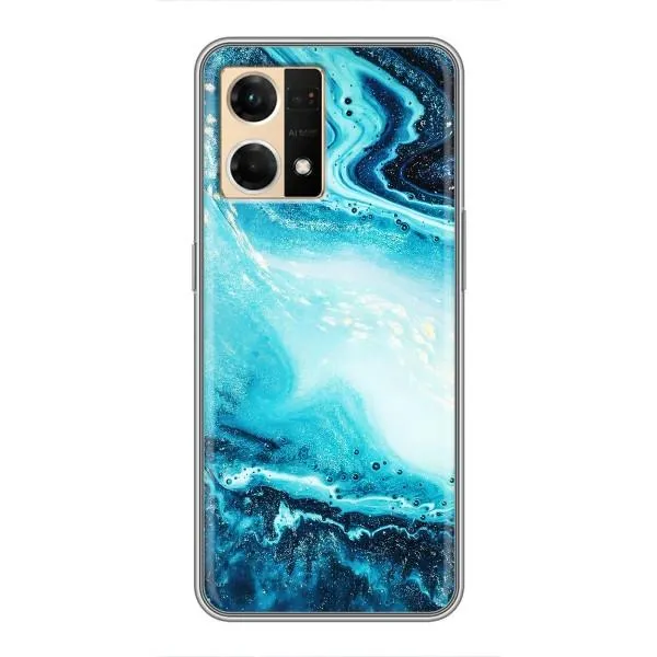Чехол с принтом «Голубой мрамор» для OPPO Reno7 Pro 5G Чехол с принтом «Голубой мрамор» для OPPO Reno7 Pro 5G