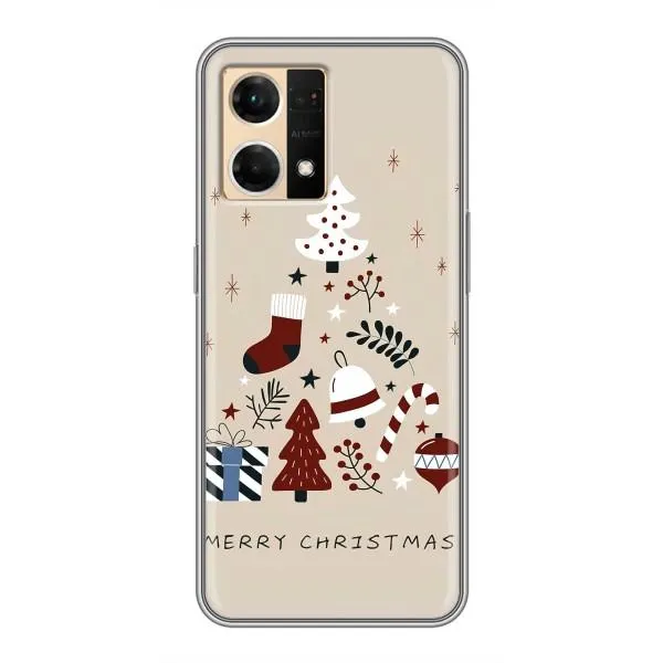 Чехол с принтом «Merry Christmas» для OPPO Reno7 Pro 5G