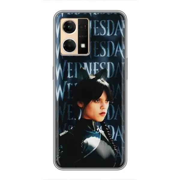 Чехол с принтом «Уэнздей кошка» для OPPO Reno7 4G Чехол с принтом «Уэнздей кошка» для OPPO Reno7 4G