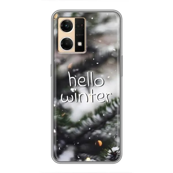 Чехол с принтом «Hello winter» для OPPO Reno7 4G